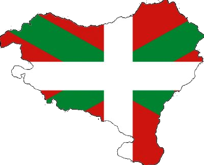 drapeau basque sur plan de la Navarre