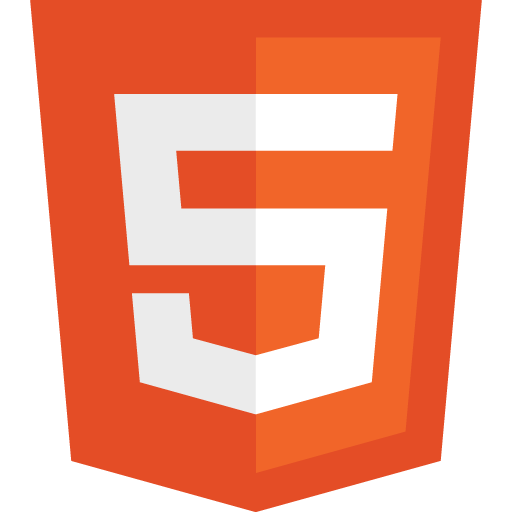 logo orange de HTML positioné à côté du titre 'HTML 5'