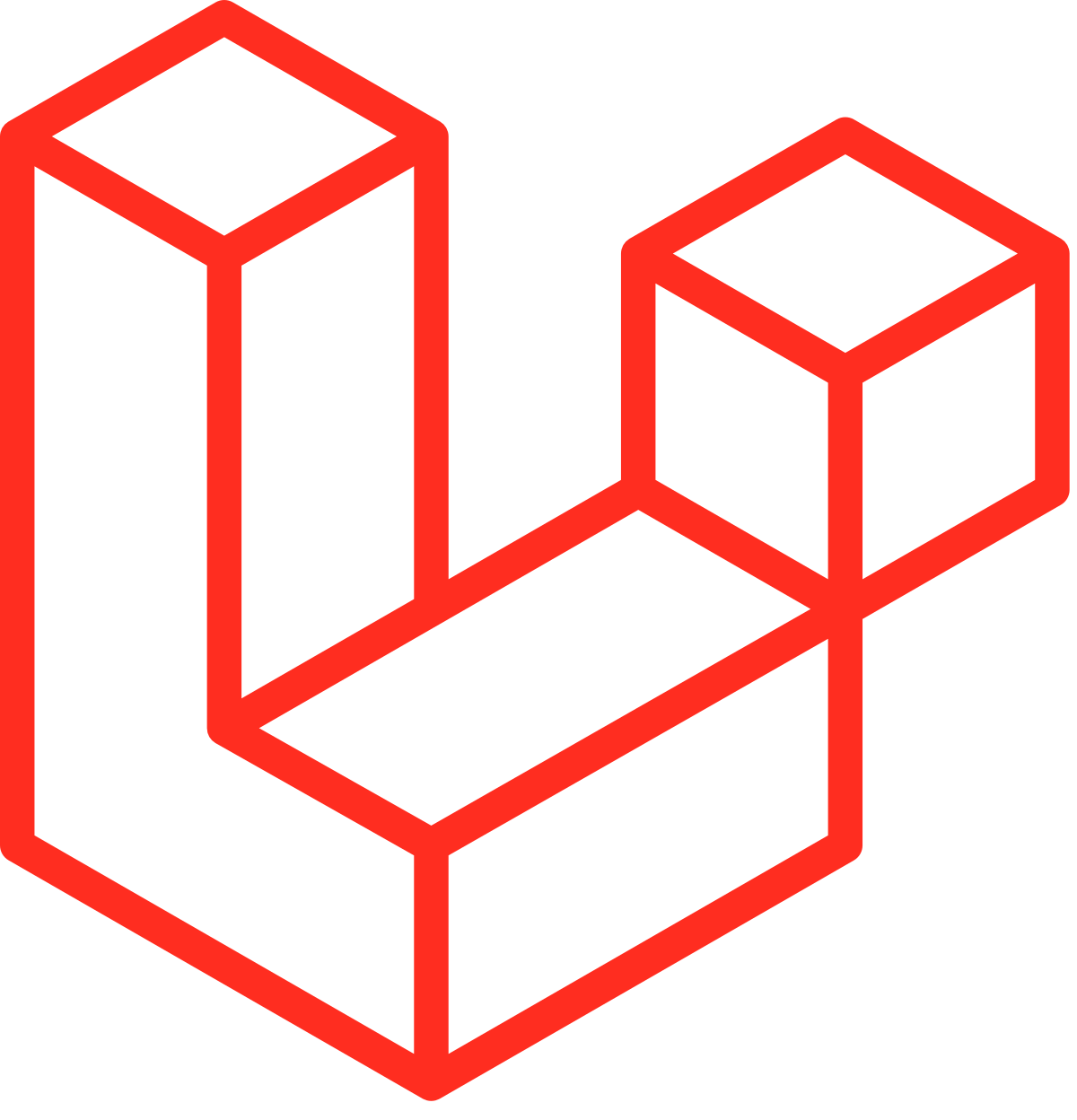 logo orange de Laravel positioné à côté du titre 'Laravel'